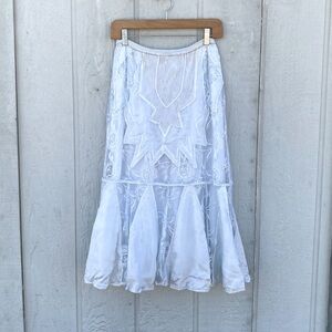 Bundle 3 for 50% off Deadstock 1980s-90s Icy Blue Whimsigoth Fairy Lacy Skirt